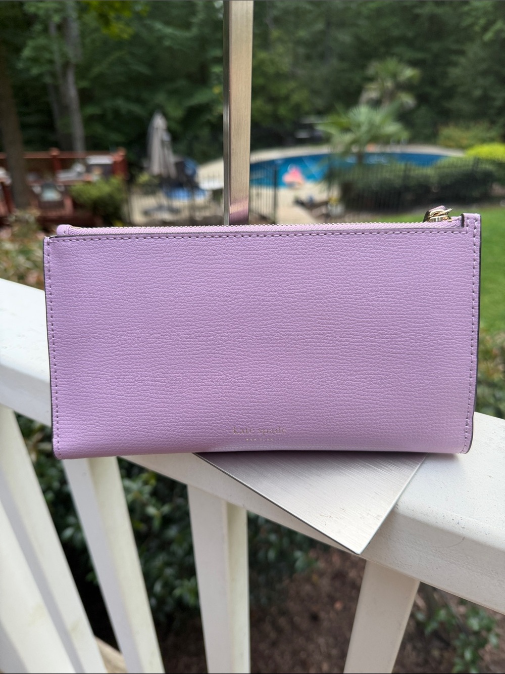 kate spade NWT lavender leather wristlet clutch - Picture 8 of 16
